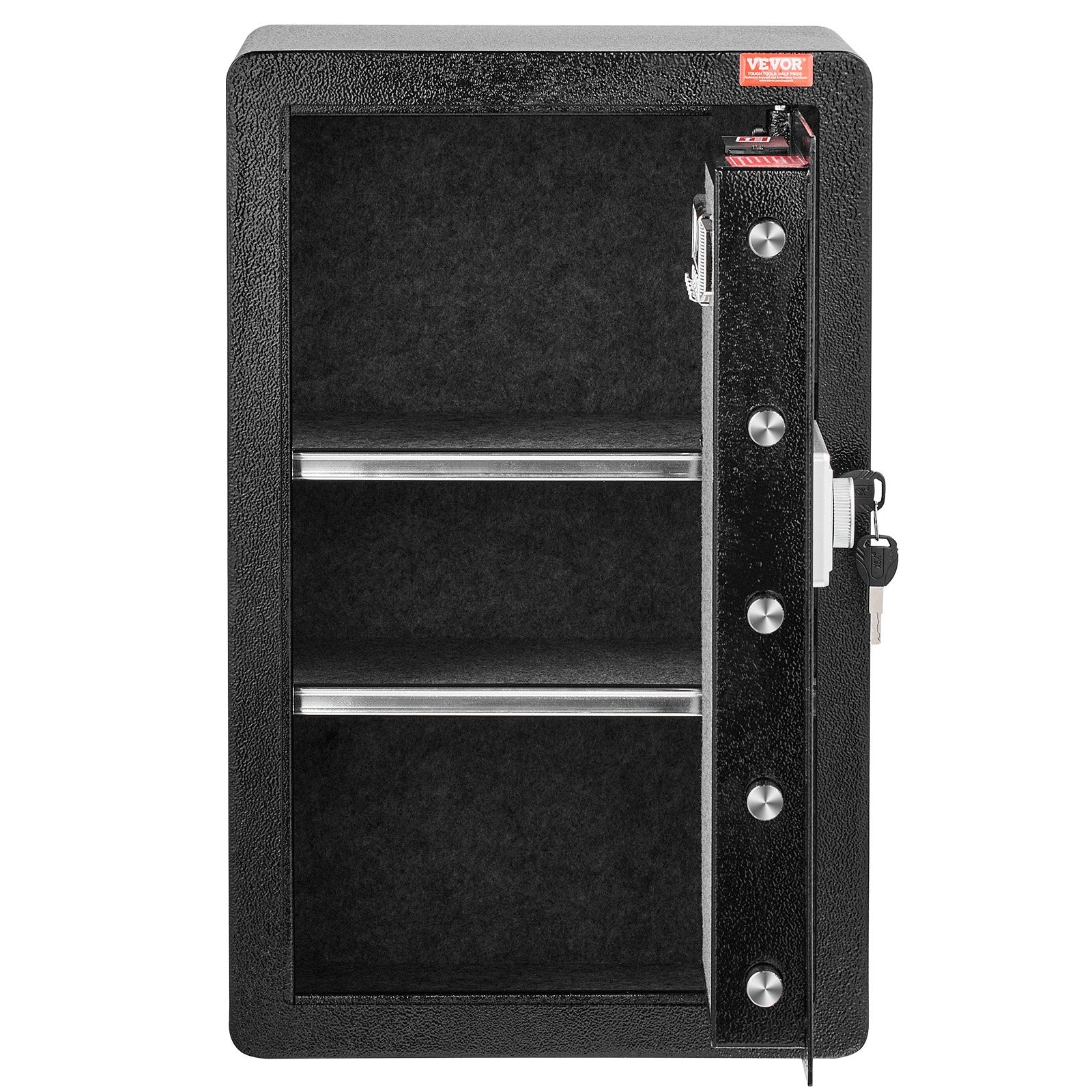 Single Door 3.5 cu.ft Safe Box with Key Lock & Password, Safe Lock Box with Fireproof Bag, Key Rack, LED V952-DMBXXLS3139CDLYSIV9