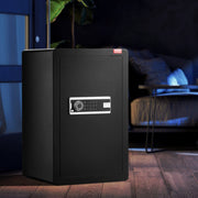 Single Door 3.5 cu.ft Safe Box with Key Lock & Password, Safe Lock Box with Fireproof Bag, Key Rack, LED V952-DMBXXLS3139CDLYSIV9