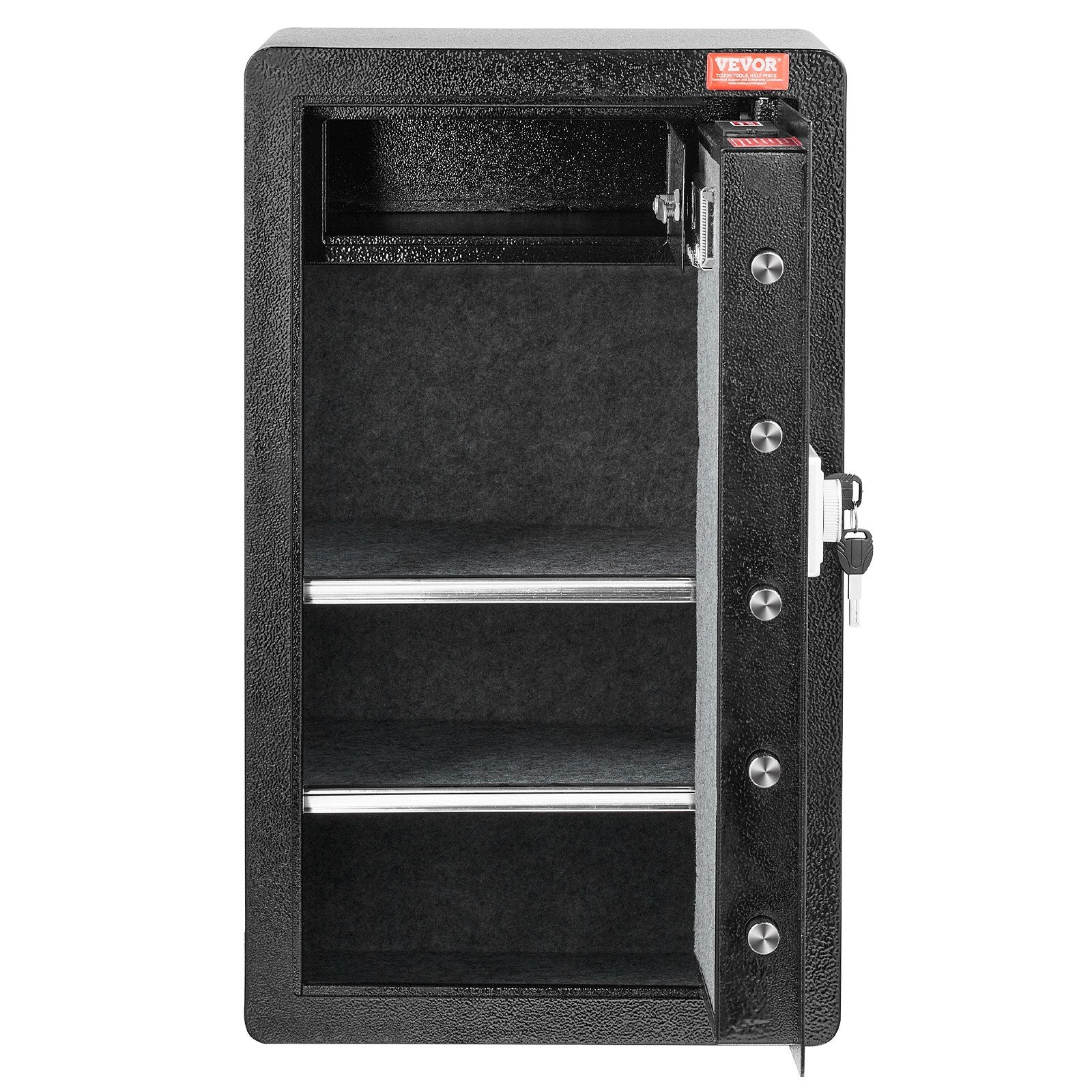 Single Door 4.0 cu.ft Safe Box with Key Lock & Password, Safe Lock Box with Fireproof Bag, Key Rack, LED V952-DMBXXLS452CUYI3X5V9