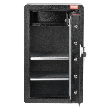 Single Door 4.0 cu.ft Safe Box with Key Lock & Password, Safe Lock Box with Fireproof Bag, Key Rack, LED V952-DMBXXLS452CUYI3X5V9
