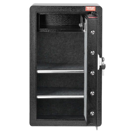 Single Door 4.0 cu.ft Safe Box with Key Lock & Password, Safe Lock Box with Fireproof Bag, Key Rack, LED V952-DMBXXLS452CUYI3X5V9