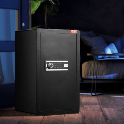 Single Door 4.0 cu.ft Safe Box with Key Lock & Password, Safe Lock Box with Fireproof Bag, Key Rack, LED V952-DMBXXLS452CUYI3X5V9