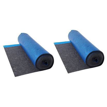 Floor Underlayment 37.2 m2, 3mm Laminate Flooring Padding with Attached Vapor Barrier, Heavy Duty Fiber+PE V952-DMCDLM30MMHSWPGEH001V0