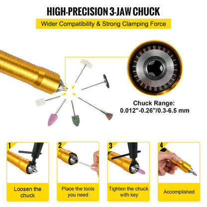 Flex Shaft Grinder Rotary Tool 780W 6.5mm Chuck w/ Foot Pedal 45 Accessory V952-DMJAC780W-QKL767VV3