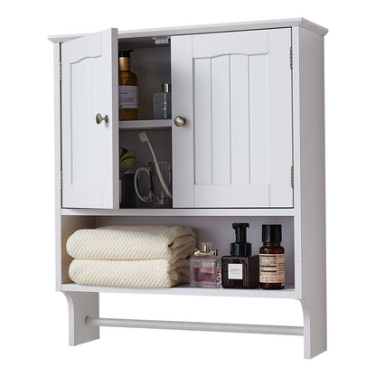 Bathroom Wall Cabinet, 2 Doors and Adjustable Shelf, Over the Toilet Storage Medicine Cabinet Wall Mounted, V952-DMJG2JYJGBSPJ9VYN001V0