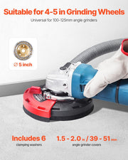 Grinding Dust Shroud for Angle Grinder, Universal 100-125mm, Surface Grinder Dust Shroud with 6 Clamping V952-DMKFCZDMKBTM2BN0S001V0