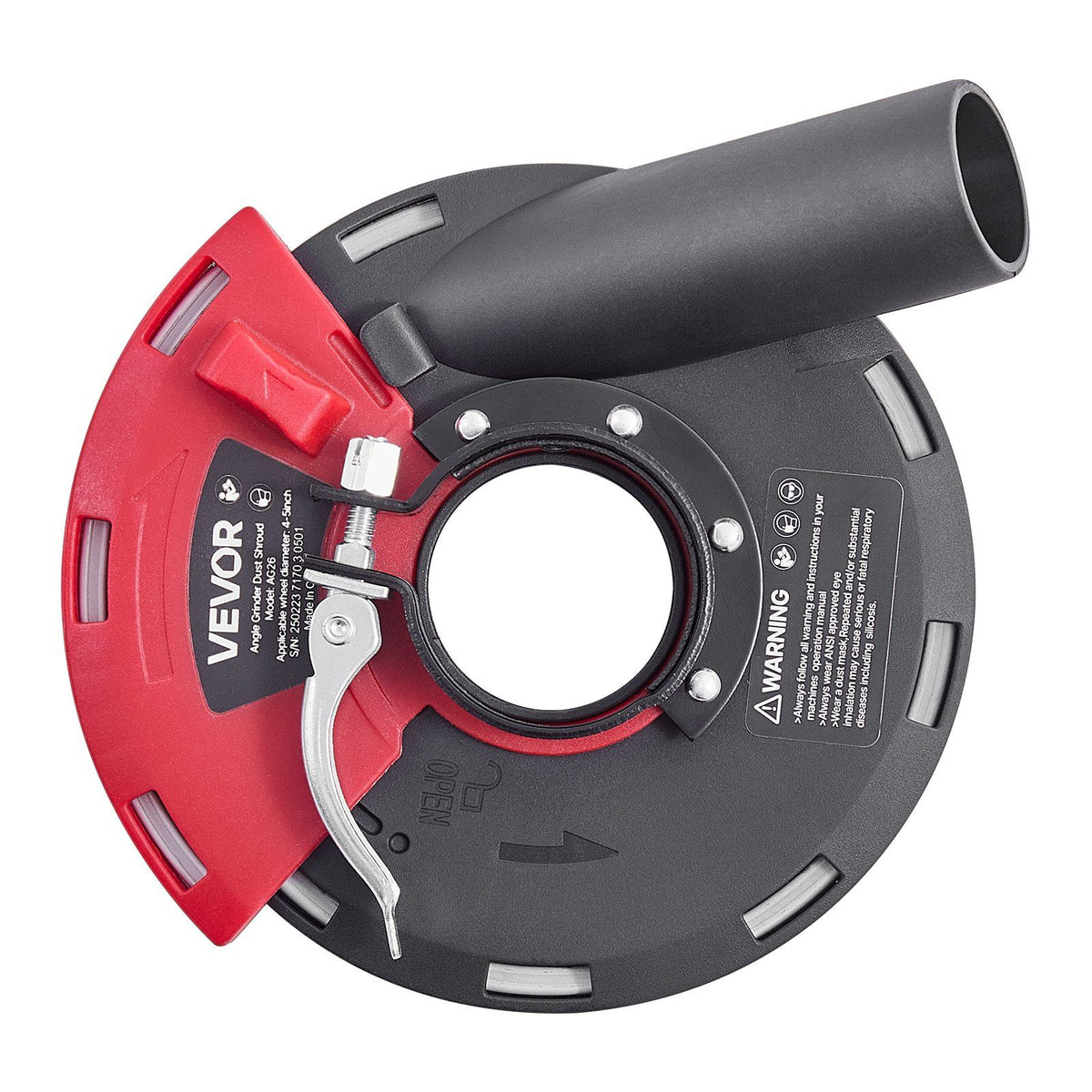 Grinding Dust Shroud for Angle Grinder, Universal 100-125mm, Surface Grinder Dust Shroud with 6 Clamping V952-DMKFCZDMKBTM2BN0S001V0