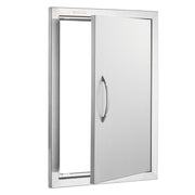 BBQ Access Door, 432x610 mm Single Outdoor Kitchen Door, Stainless Steel Flush Mount Door, Wall Vertical Door V952-DMMBSCJMYS174RNRPV0
