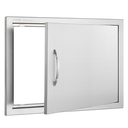 BBQ Access Door, 610x432 mm Single Outdoor Kitchen Door, Stainless Steel Flush Mount Door, Wall Vertical Door V952-DMMBSCJMYS24LQ87IV0