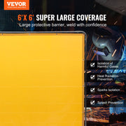 Welding Screen with Frame, 6' x 6' Welding Curtain Screen, Flame-Resistant Vinyl Welding Protection Screen on V952-DMSHJPF6X6YCWE2S4V0