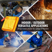 Welding Screen with Frame, 6' x 6' Welding Curtain Screen, Flame-Resistant Vinyl Welding Protection Screen on V952-DMSHJPF6X6YCWE2S4V0