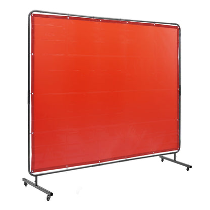 Welding Screen with Frame, 6' x 8' Welding Curtain Screen, Flame-Resistant Vinyl Welding Protection Screen on V952-DMSHJPF6X8YCCZQN5V0