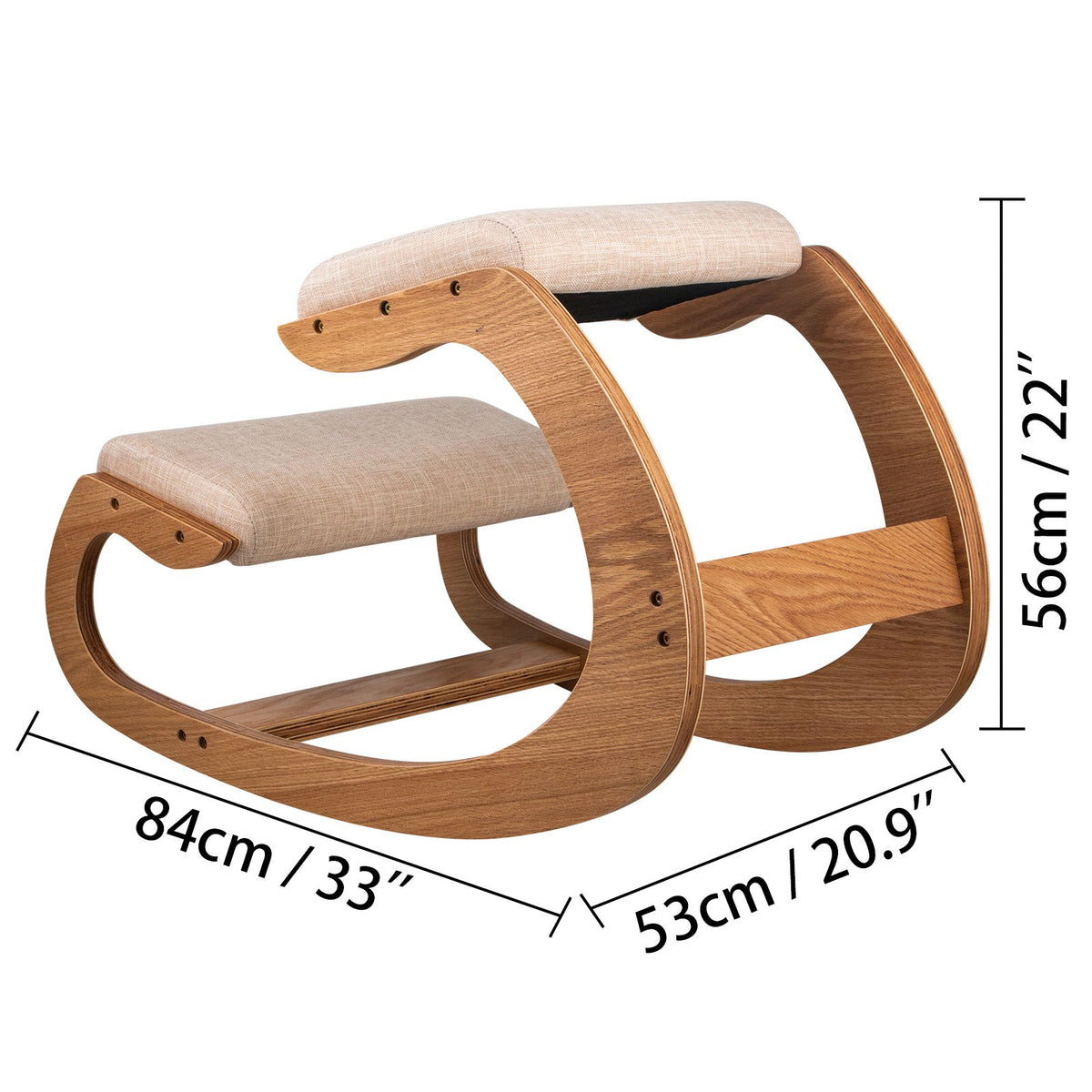 Ergonomic Kneeling Chair Heavy Duty Better Posture Kneeling Stool Office Chair Home for Body Shaping V952-DNGDBXMSKJ0000001V0