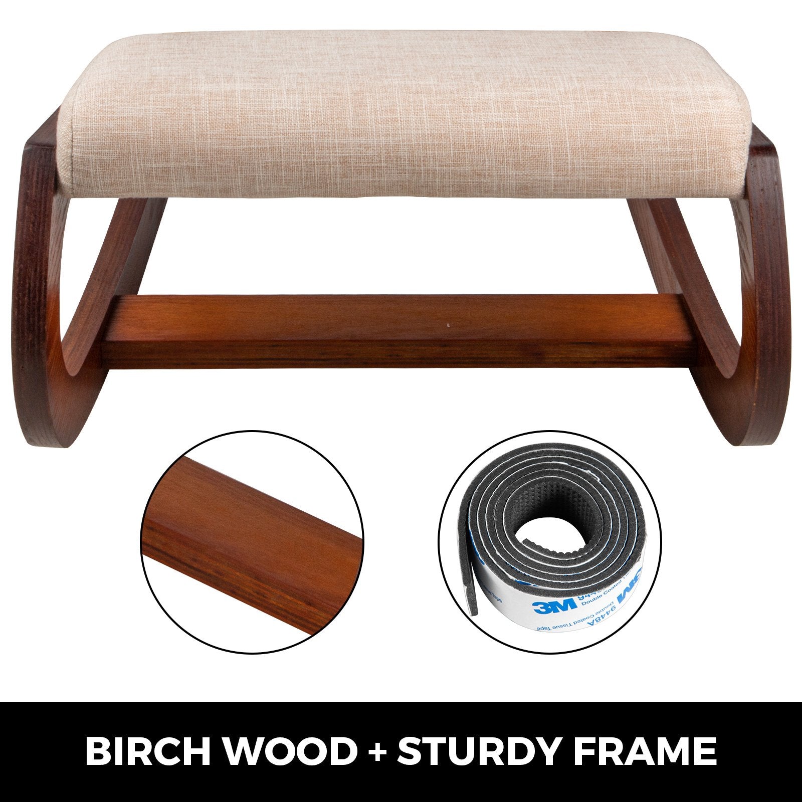 Ergonomic Kneeling Chair Wooden Neck Pain Relief Relieve Fatigue Wood Stool V952-DNGDSHTSKJ0000001V0