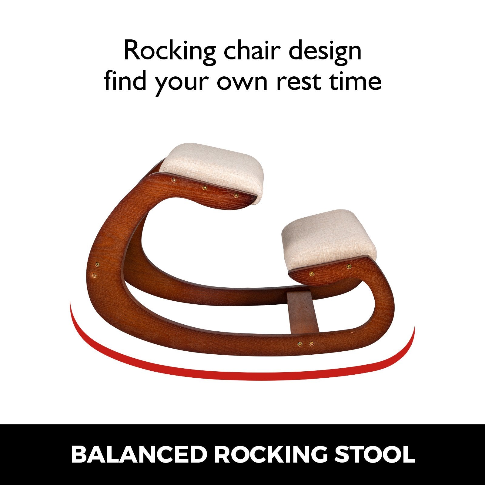Ergonomic Kneeling Chair Wooden Neck Pain Relief Relieve Fatigue Wood Stool V952-DNGDSHTSKJ0000001V0