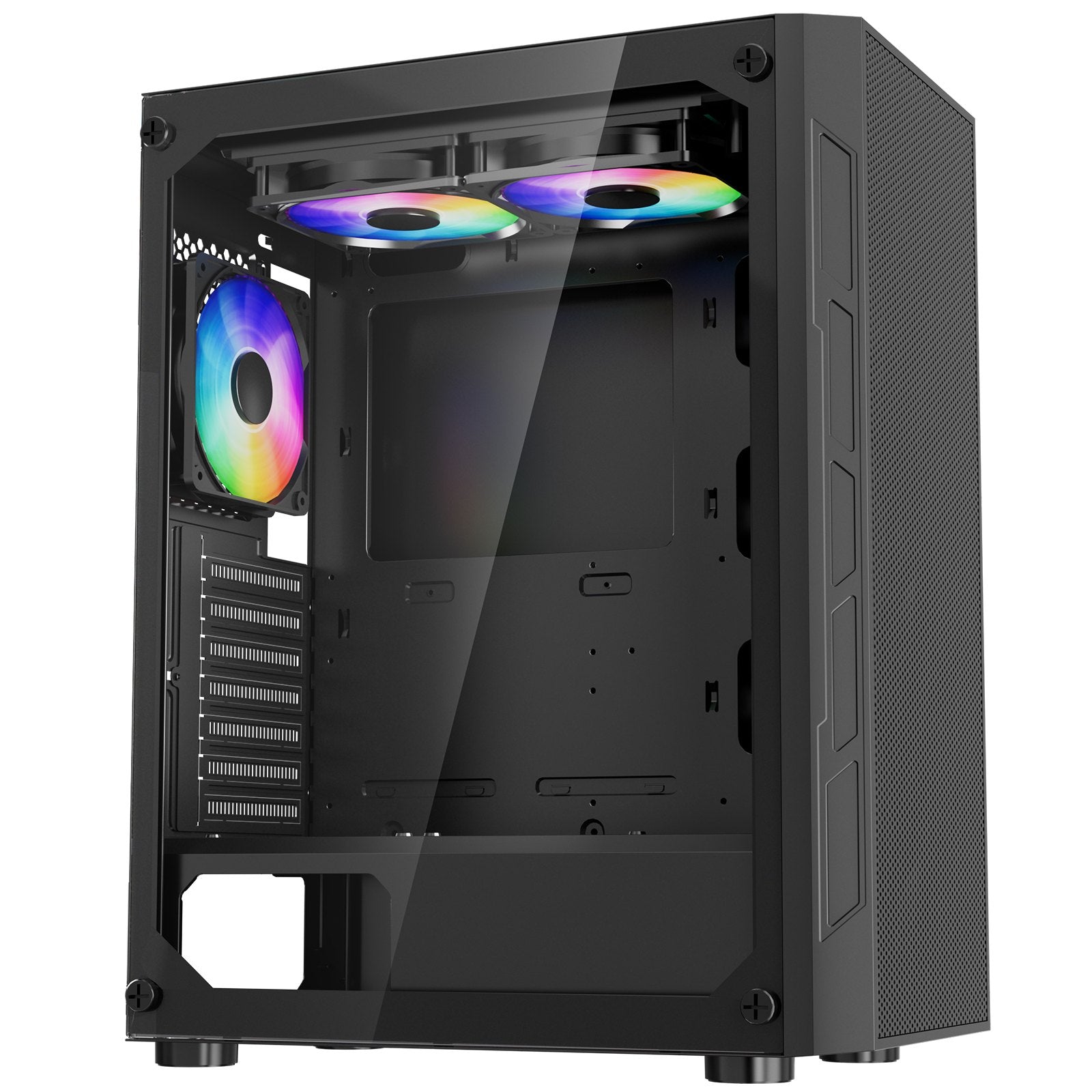 Mid-Tower ATX PC Gaming Case Computer Case Box with 3 x 120 mm ARGB Fans V952-DNJXZT120MMACLSZZ001V9