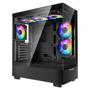 Mid-Tower ATX PC Gaming Case Computer Case with 6 x 120 mm PWM ARGB Fans V952-DNJXZT120MMAIKYPY001V9