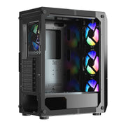 Mid-Tower ATX PC Gaming Case Computer Case Box with 4 x 120 mm ARGB Fans V952-DNJXZT120MMAXBJ08001V9