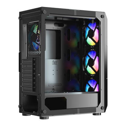 Mid-Tower ATX PC Gaming Case Computer Case Box with 4 x 120 mm ARGB Fans V952-DNJXZT120MMAXBJ08001V9