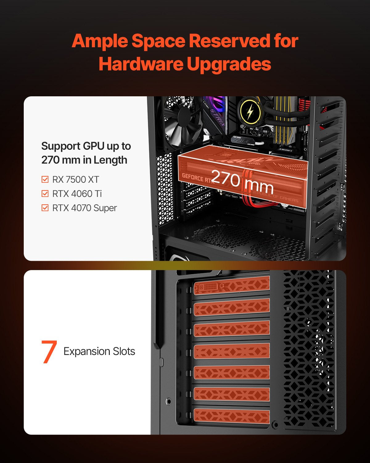 PC Gaming Case, Mid-Tower, Computer Case with High-Airflow Tempered Glass Panel, Dust Filter, 4 x 120 mm V952-DNJXZT120MMBU4Q2Z001V9