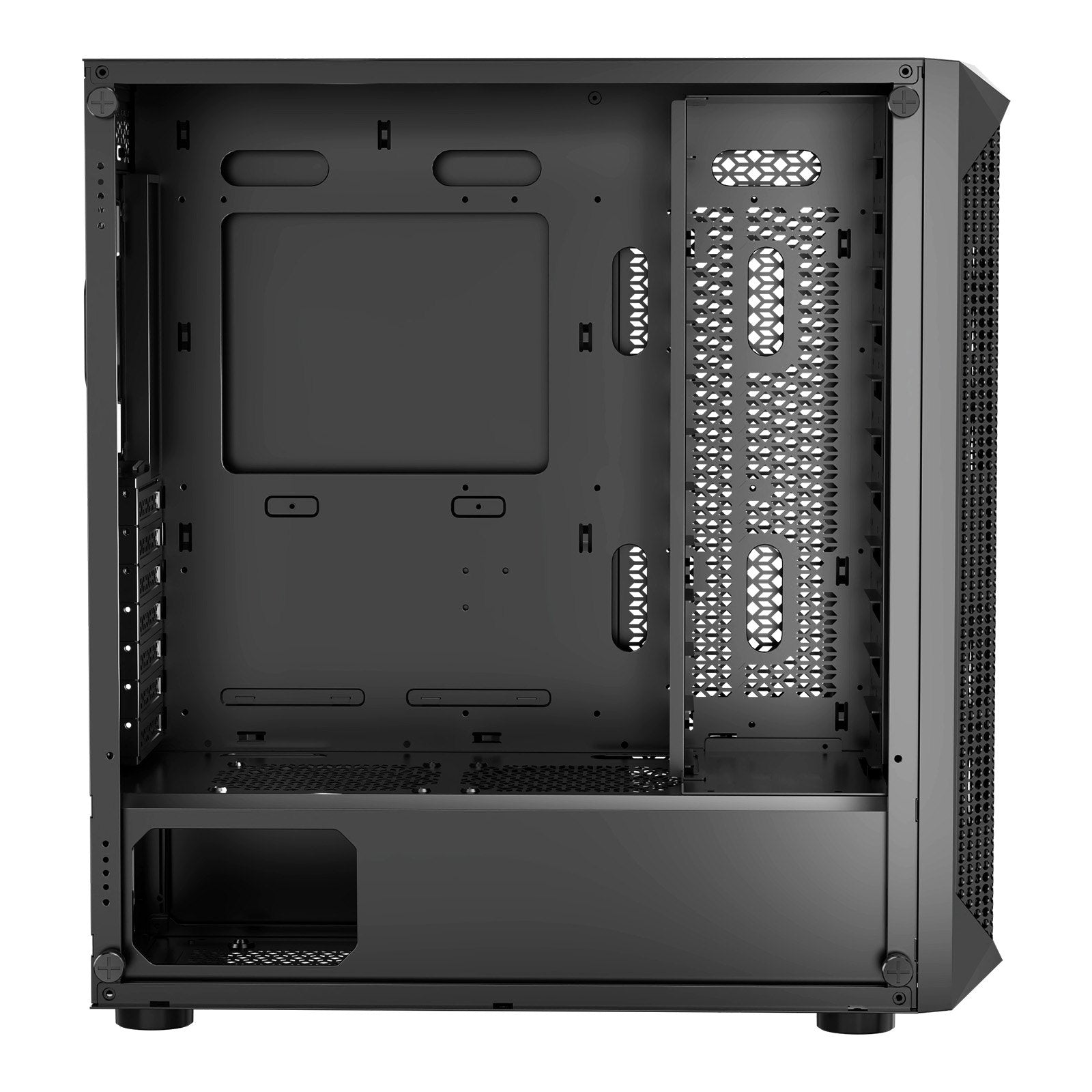 PC Gaming Case, Mid-Tower, Computer Case with High-Airflow Tempered Glass Panel, Dust Filter, 4 x 120 mm V952-DNJXZT120MMBU4Q2Z001V9