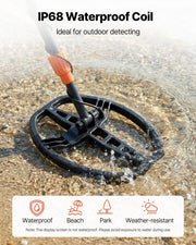 Metal Detector for Adults, 254 mm, Professional High Accuracy Gold Detector, IP68 Waterproof Search Coil with V952-DPJSTCQJB10ID7GHN001V9