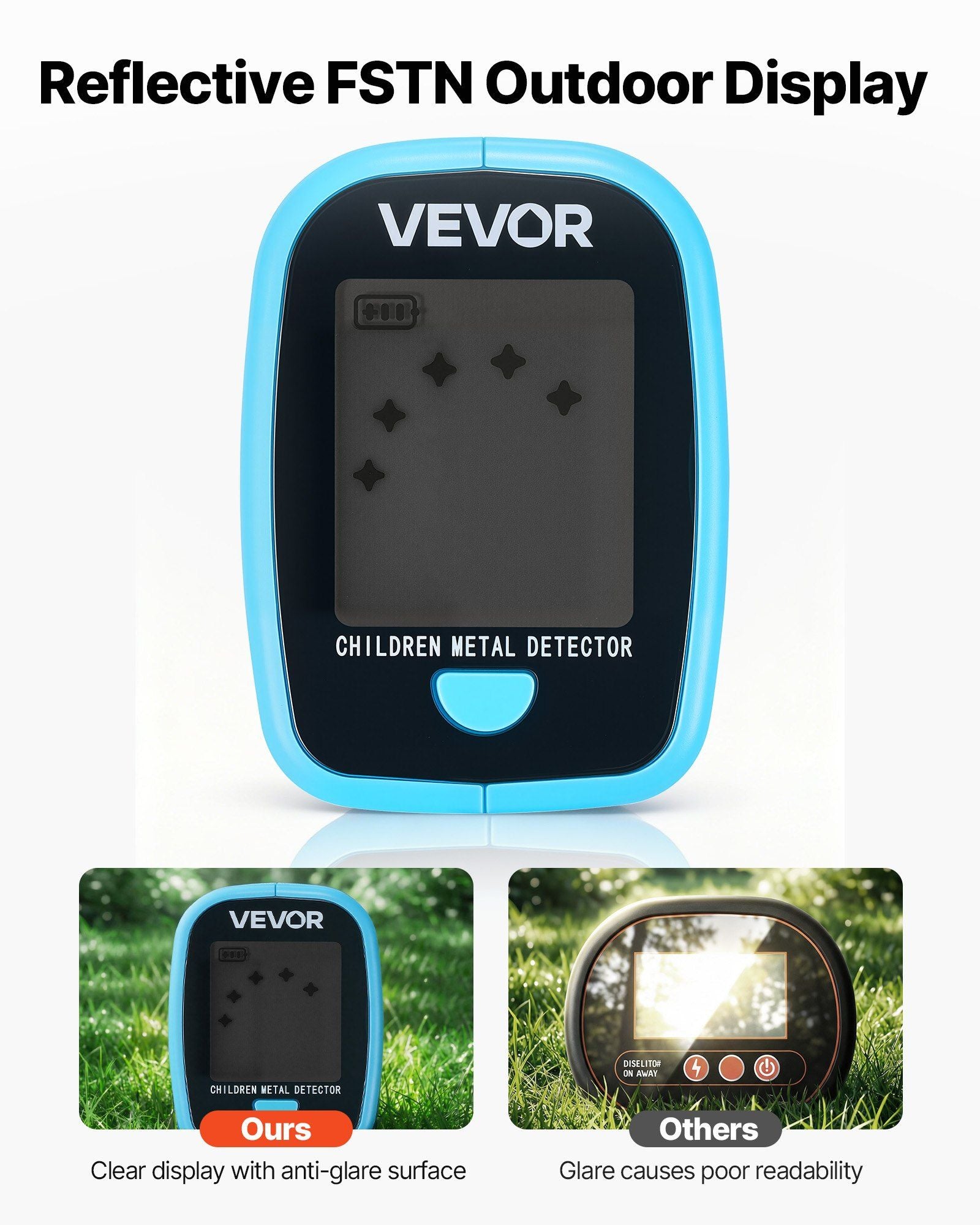 Metal Detector, 101.6 mm, Lightweight Metal Detector with LCD Display, 152.4 mm IP68 Waterproof Search Coil, V952-DPJSTCQJB4INF1RYZ001V9