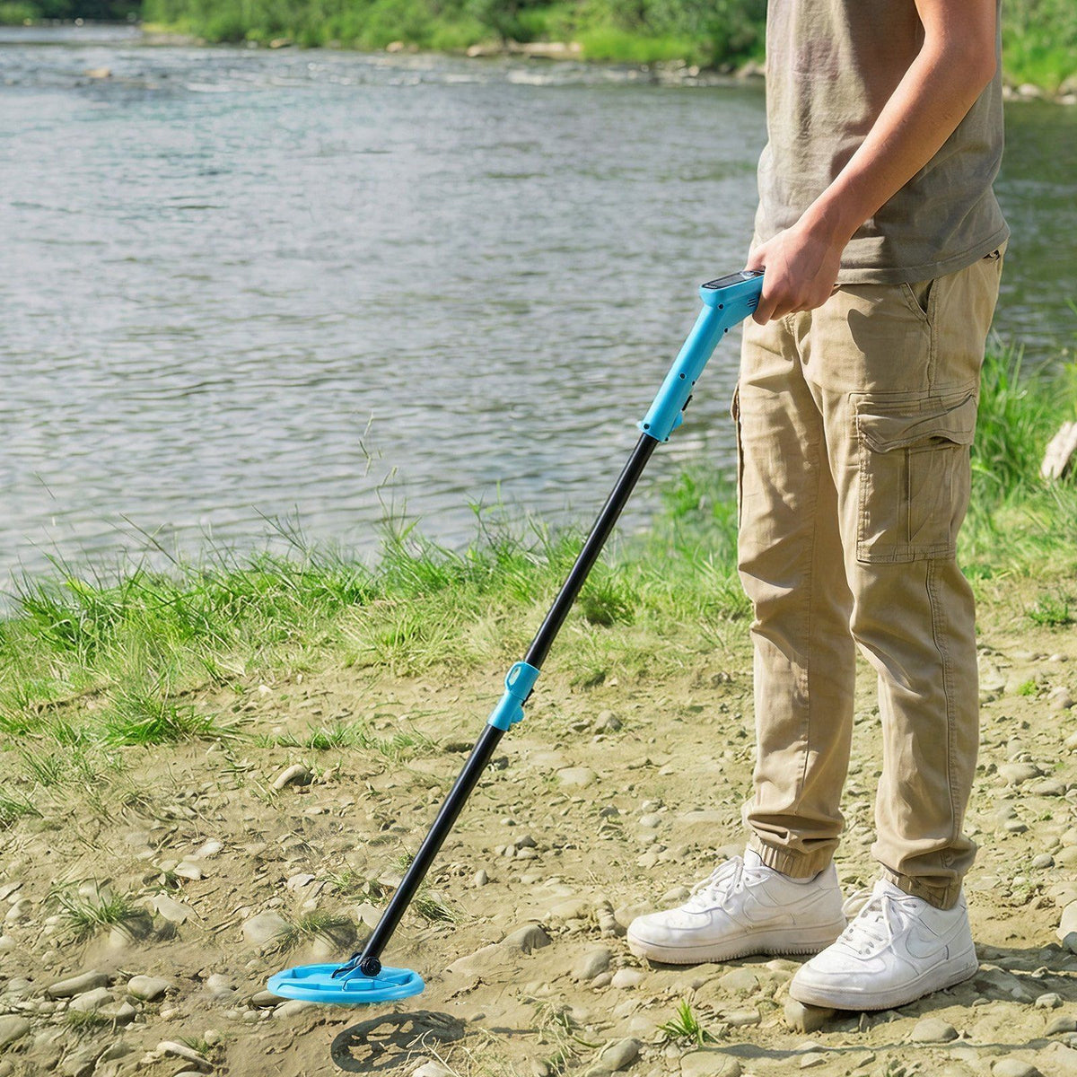 Metal Detector, 101.6 mm, Lightweight Metal Detector with LCD Display, 152.4 mm IP68 Waterproof Search Coil, V952-DPJSTCQJB4INF1RYZ001V9
