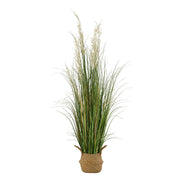 Artificial Grass Plant, 1194mm Reed Flower Grass in Pot, Premium PVC Faux Fake Greenery Shrubs Plant for V952-DPKLWHLS47INJTAC5001V0