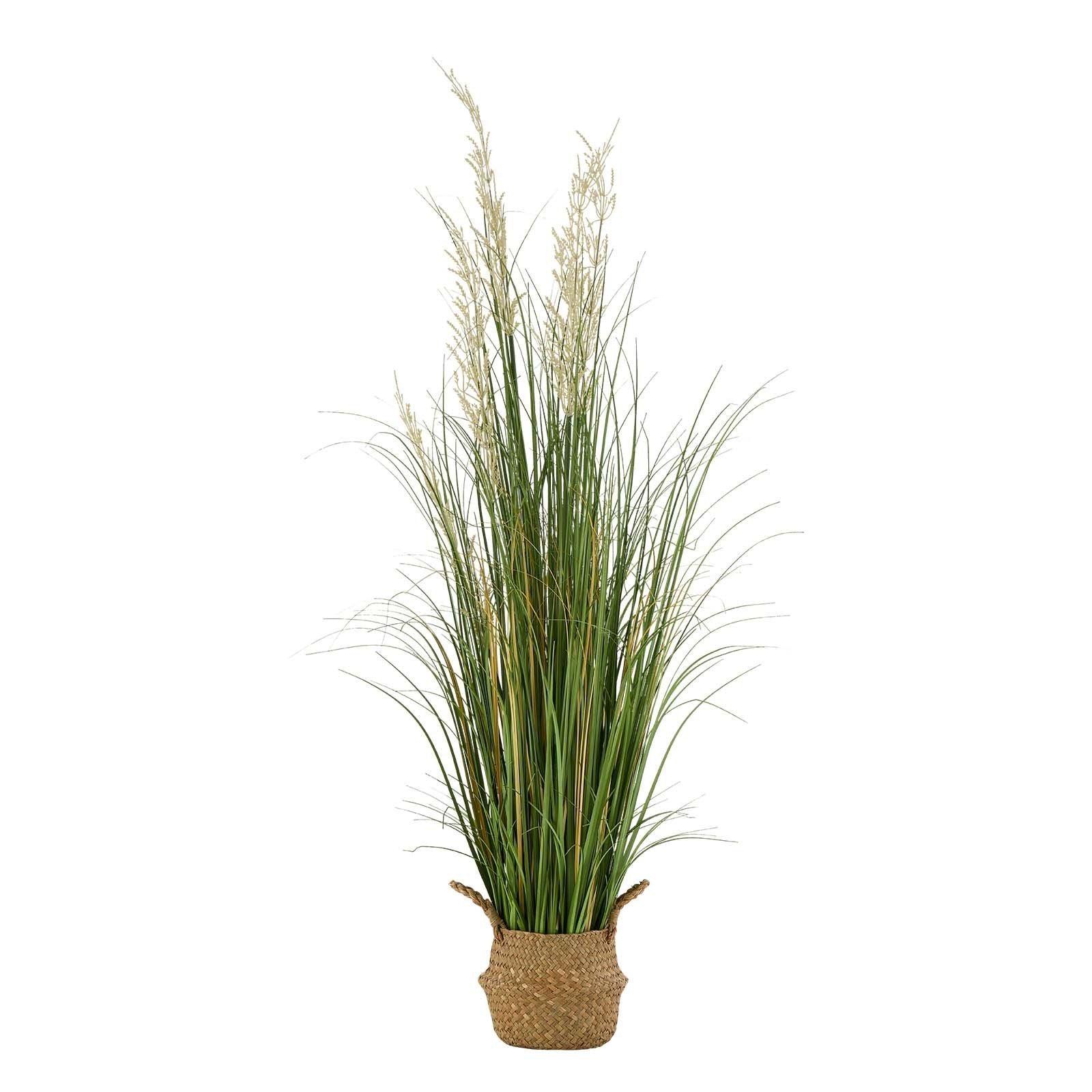 Artificial Grass Plant, 1194mm Reed Flower Grass in Pot, Premium PVC Faux Fake Greenery Shrubs Plant for V952-DPKLWHLS47INJTAC5001V0