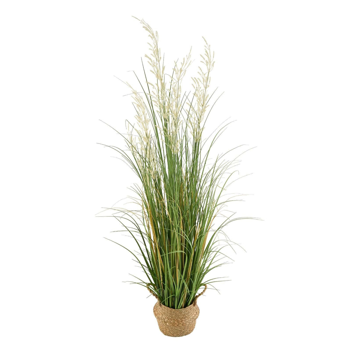 Artificial Grass Plant, 1194mm Reed Flower Grass in Pot, Premium PVC Faux Fake Greenery Shrubs Plant for V952-DPKLWHLS47INJTAC5001V0