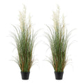 Artificial Grass Plant, 2 Pack 1194mm Reed Flower Grass in Pot, Premium PVC Faux Fake Greenery Shrubs Plant V952-DPKLWHLS47INM48C5001V0