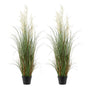 Artificial Grass Plant, 2 Pack 1194mm Reed Flower Grass in Pot, Premium PVC Faux Fake Greenery Shrubs Plant V952-DPKLWHLS47INM48C5001V0