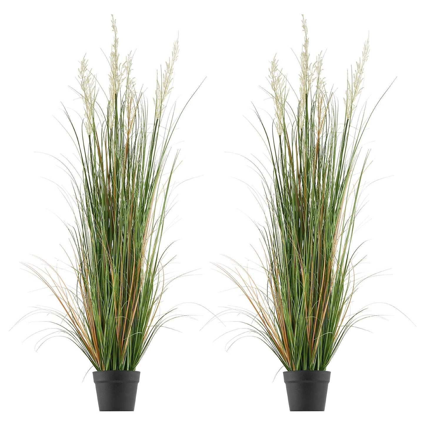 Artificial Grass Plant, 2 Pack 1194mm Reed Flower Grass in Pot, Premium PVC Faux Fake Greenery Shrubs Plant V952-DPKLWHLS47INM48C5001V0