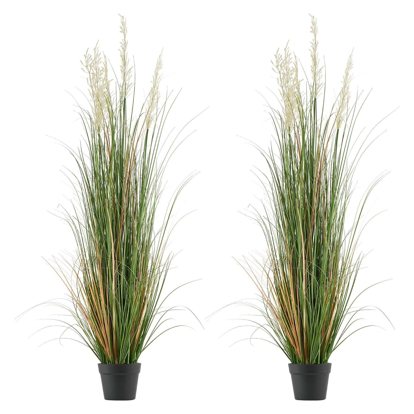 Artificial Grass Plant, 2 Pack 1194mm Reed Flower Grass in Pot, Premium PVC Faux Fake Greenery Shrubs Plant V952-DPKLWHLS47INM48C5001V0