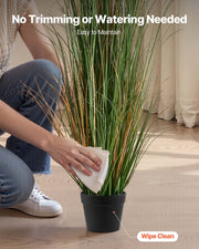 Artificial Grass Plant, 2 Pack 1499mm Faux Reed Flower Grass in Pot, Premium PVC Fake Greenery Shrubs Plant V952-DPKLWHLS59IND2ABK001V0