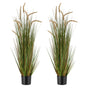 Artificial Grass Plant, 2 Pack 1194mm Horsetail Reed Grass in Pot, Premium PVC Faux Fake Greenery Shrubs V952-DPKMWCLS47INQSMT0001V0