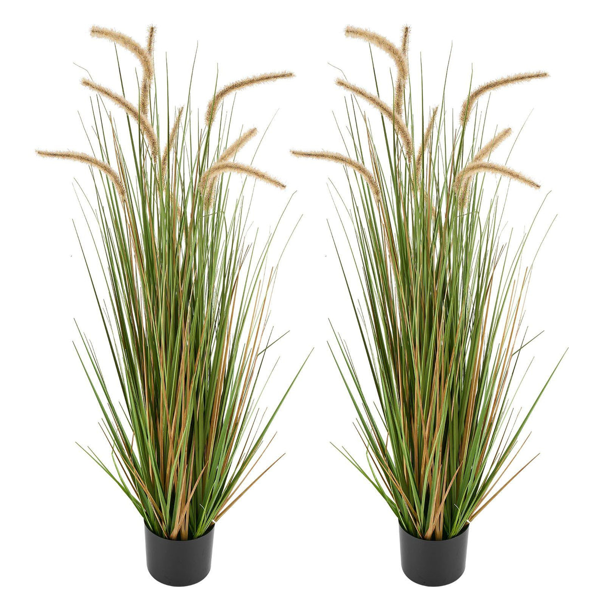 Artificial Grass Plant, 2 Pack 1194mm Horsetail Reed Grass in Pot, Premium PVC Faux Fake Greenery Shrubs V952-DPKMWCLS47INQSMT0001V0