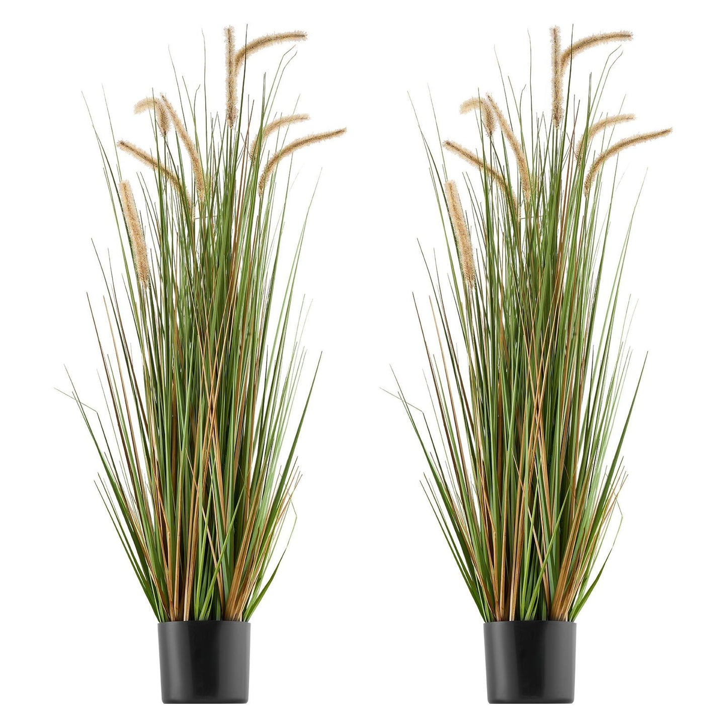 Artificial Grass Plant, 2 Pack 1194mm Horsetail Reed Grass in Pot, Premium PVC Faux Fake Greenery Shrubs V952-DPKMWCLS47INQSMT0001V0