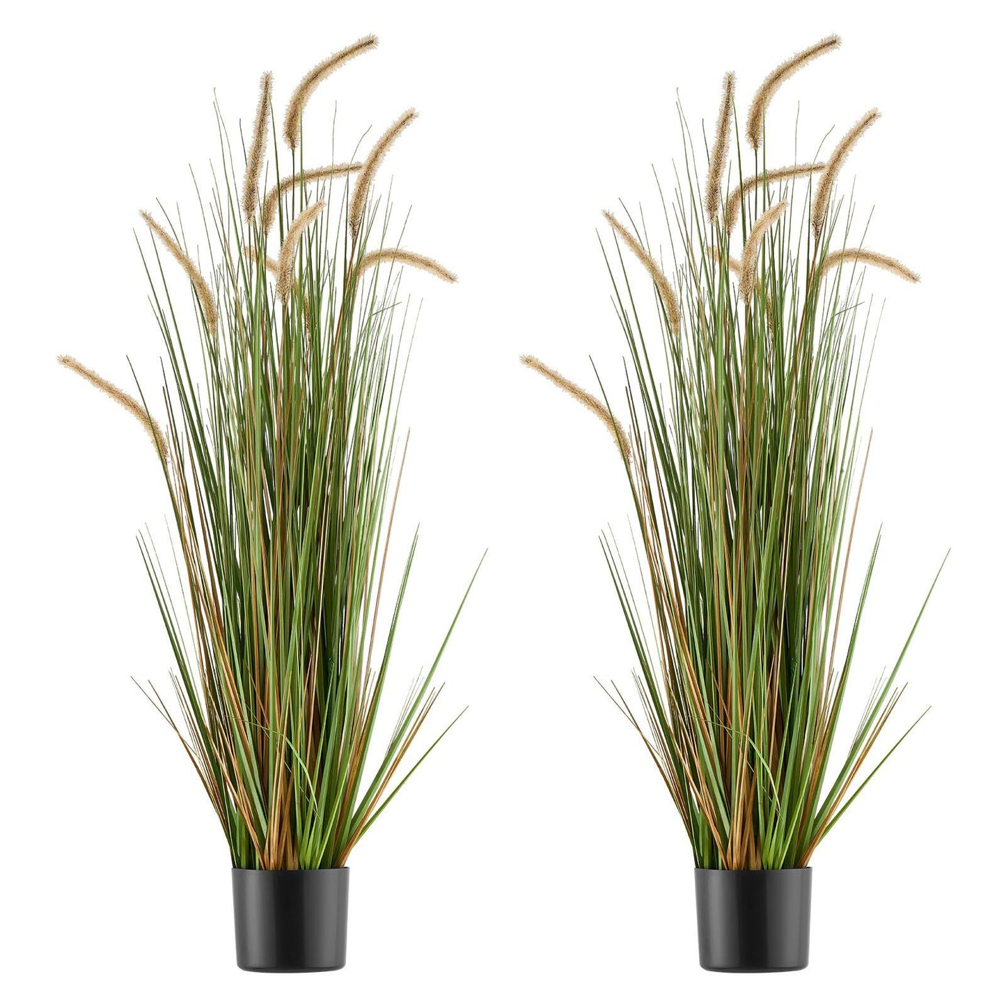 Artificial Grass Plant, 2 Pack 1194mm Horsetail Reed Grass in Pot, Premium PVC Faux Fake Greenery Shrubs V952-DPKMWCLS47INQSMT0001V0
