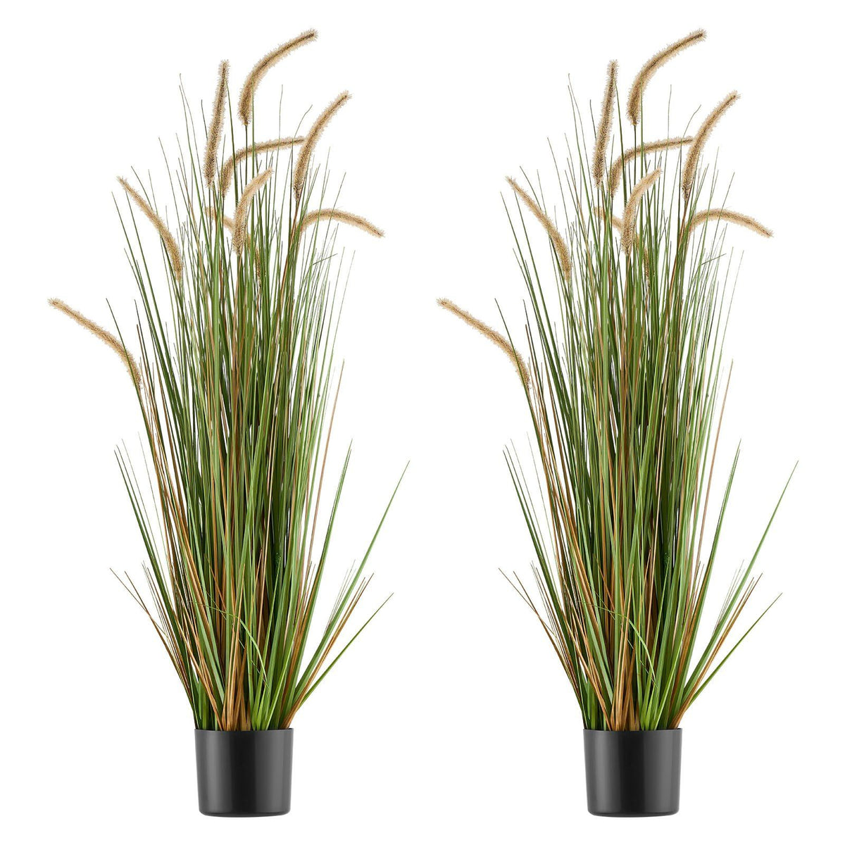 Artificial Grass Plant, 2 Pack 1194mm Horsetail Reed Grass in Pot, Premium PVC Faux Fake Greenery Shrubs V952-DPKMWCLS47INQSMT0001V0