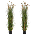 Artificial Grass Plant, 2 Pack 1499mm Horsetail Reed Grass in Pot, Premium PVC Faux Fake Greenery Shrubs V952-DPKMWCLS59INN4HXO001V0