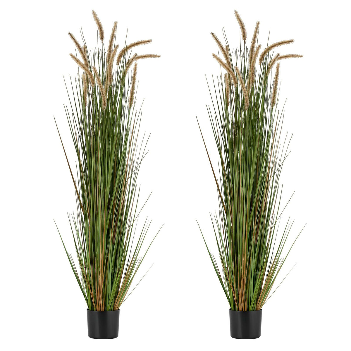 Artificial Grass Plant, 2 Pack 1499mm Horsetail Reed Grass in Pot, Premium PVC Faux Fake Greenery Shrubs V952-DPKMWCLS59INN4HXO001V0
