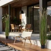 Artificial Grass Plant, 2 Pack 1499mm Horsetail Reed Grass in Pot, Premium PVC Faux Fake Greenery Shrubs V952-DPKMWCLS59INN4HXO001V0