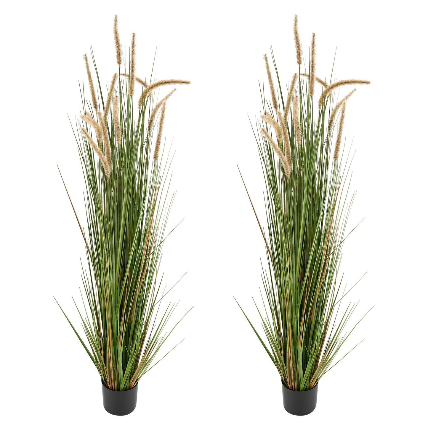 Artificial Grass Plant, 2 Pack 1499mm Horsetail Reed Grass in Pot, Premium PVC Faux Fake Greenery Shrubs V952-DPKMWCLS59INN4HXO001V0