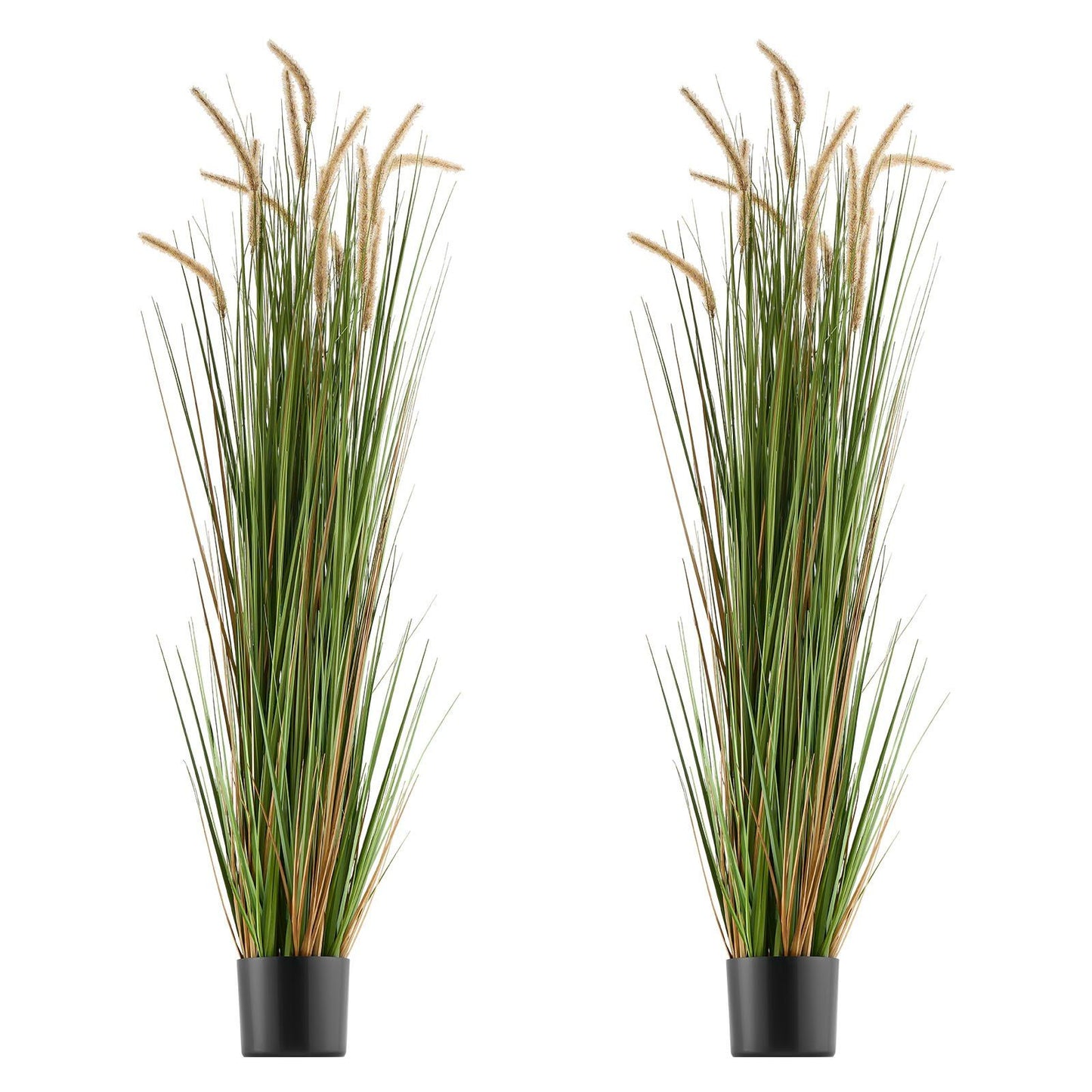 Artificial Grass Plant, 2 Pack 1499mm Horsetail Reed Grass in Pot, Premium PVC Faux Fake Greenery Shrubs V952-DPKMWCLS59INN4HXO001V0