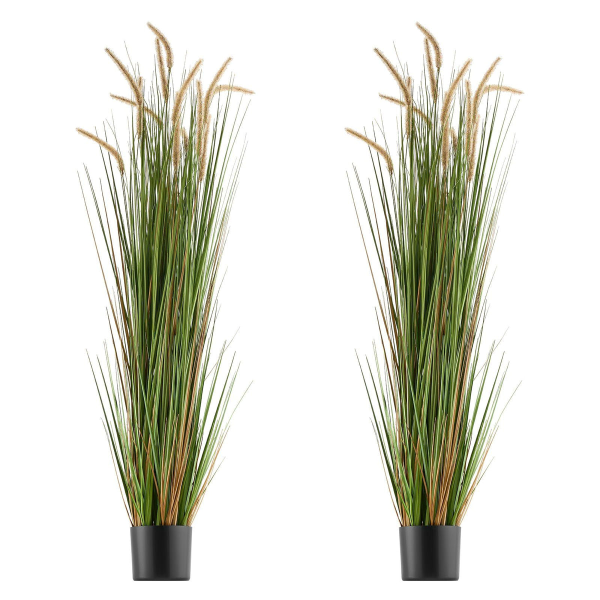 Artificial Grass Plant, 2 Pack 1499mm Horsetail Reed Grass in Pot, Premium PVC Faux Fake Greenery Shrubs V952-DPKMWCLS59INN4HXO001V0