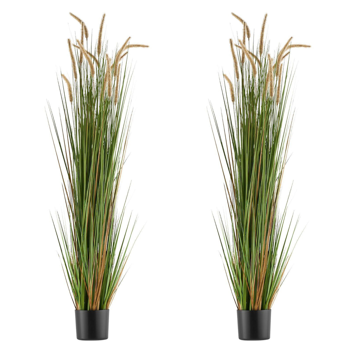 Artificial Grass Plant, 2 Pack 1499mm Horsetail Reed Grass in Pot, Premium PVC Faux Fake Greenery Shrubs V952-DPKMWCLS59INN4HXO001V0