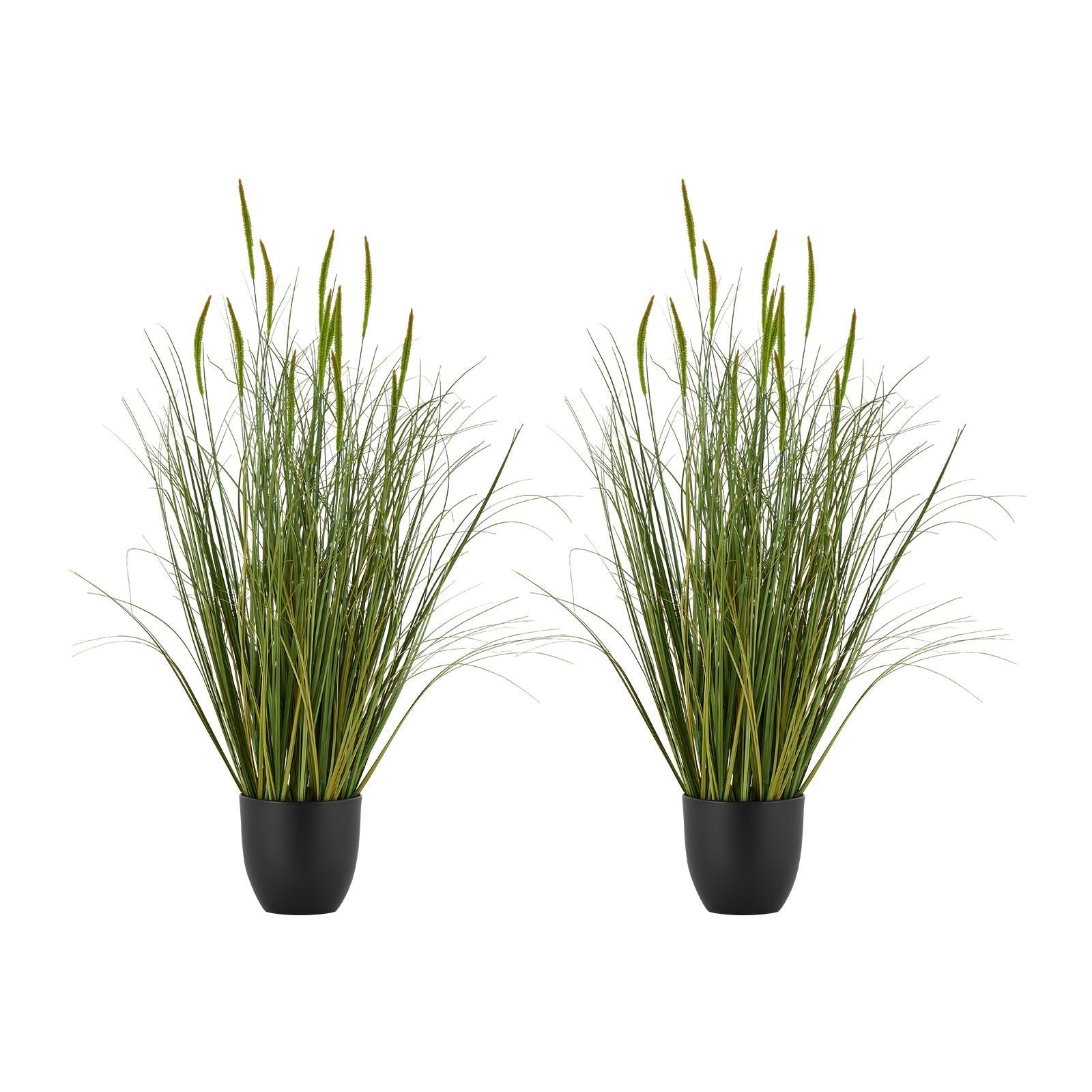Artificial Grass Plant, 2 Pack 889mm Cattail Grass in Pot, Premium PVC Faux Fake Greenery Shrubs Plant for V952-DPKXPLWCLS35CCHPH001V0