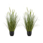 Artificial Grass Plant, 2 Pack 889mm Cattail Grass in Pot, Premium PVC Faux Fake Greenery Shrubs Plant for V952-DPKXPLWCLS35CCHPH001V0